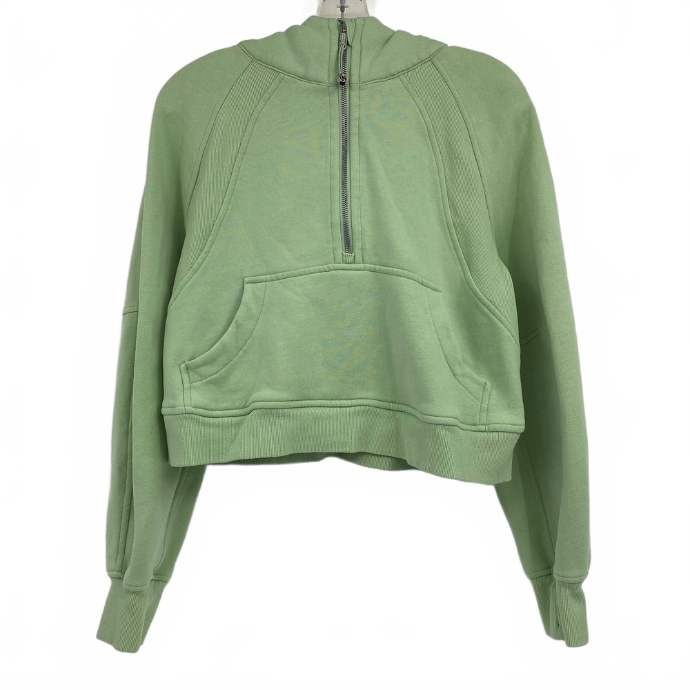 lululemon athletica Green Hoodie Half Zip Cropped | Womens XS